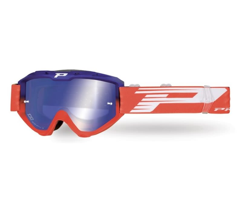 Maschera 3450-338 FL - Blu/Rosso, Lente a Specchio