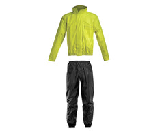 Acerbis Motorcycle and Scooter Rain Suit Black/Yellow High Visibility
