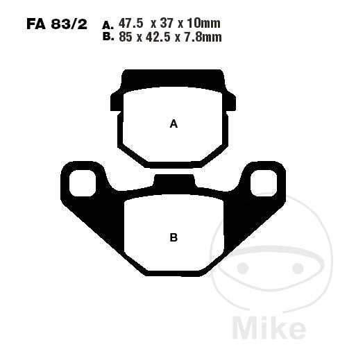 PASTIGLIE FRENO SCOOTER EBC Piaggio NRG 50 AC DT mc3 Power 2005