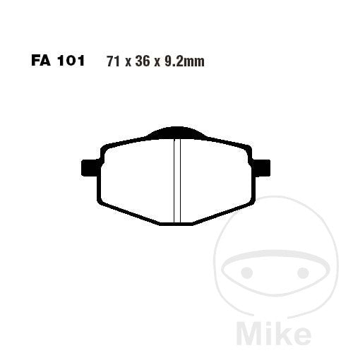 PASTIGLIE FRENO SCOOTER EBC Italjet Millennium 125 2000