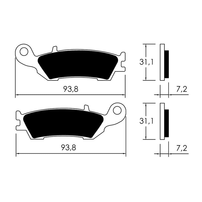 Pastiglie di freno Moto V PARTS