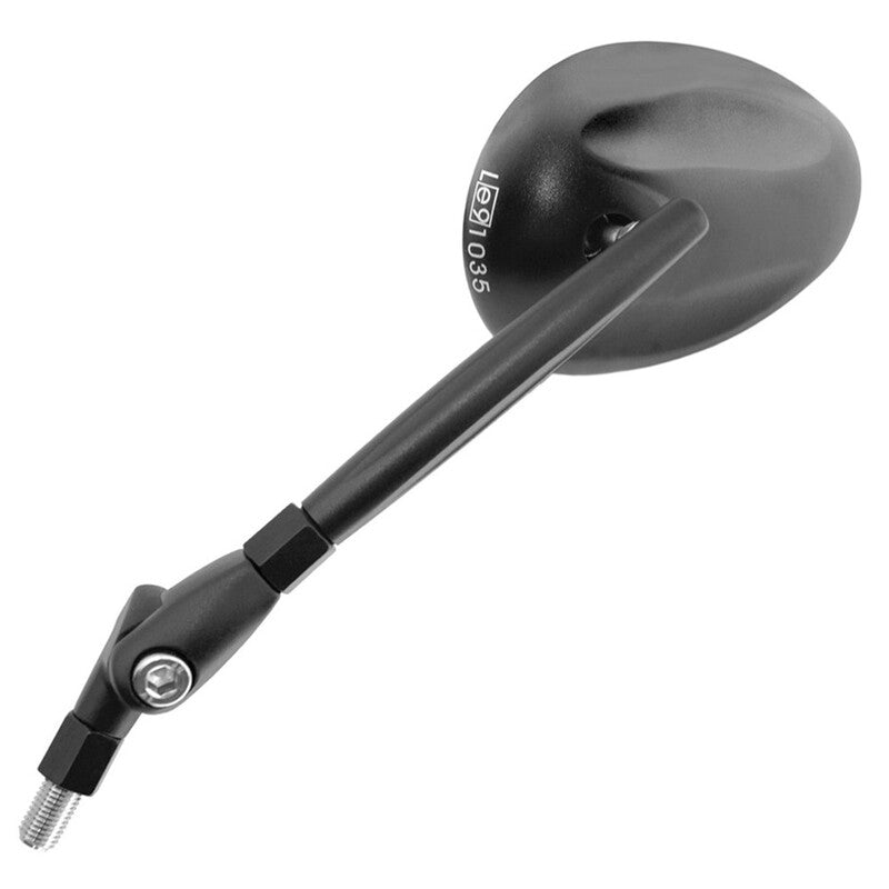 Retrovisore ovale 125x86mm nero