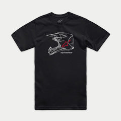 Maglietta ALPINESTARS T-shirt MA casco Tee Nero