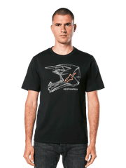 Maglietta ALPINESTARS T-shirt MA casco Tee Nero