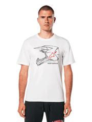 Maglietta ALPINESTARS T-shirt MA casco Tee Bianco