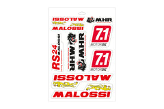 MALOSSI Kit de 10 pegatinas surtidas, hoja 24,7 x 35 cm
