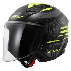 Casco jet LS2 OF616 AIRFLOW II con visera color BRUSH