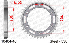 Corona AFAM 10404-40 in acciaio passo 530 HONDA NS 400 R 1985  -1989