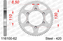 Corona AFAM 116100-62 in acciaio passo 420 CPI SM 50 2011  -2012