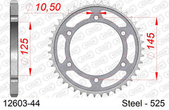Corona AFAM 12603-44 in acciaio passo 525 YAMAHA TDM 850 1991  -1995