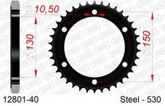 Corona AFAM 12801-40 in acciaio passo 530 YAMAHA FJ 1200 1986  -1995