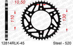 Corona AFAM 12814RLK-45 in acciaio passo 520 SUZUKI GSX-R 1000 2017  -2022