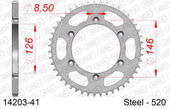 Corona AFAM 14203-41 in acciaio passo 520 SUZUKI DR-Z 400 SM 2005  -2009