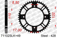 Corona AFAM 71102SLK+49 in acciaio passo 428 GAS-GAS MC 85 2021  -2023