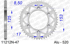 Corona AFAM 11212N-47 in all. passo 520 HM-HONDA CRE 250 R ENDURO 2002 -2007