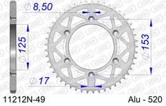 Corona AFAM 11212N-49 in all. passo 520 HM-HONDA CRE 125 R ENDURO 2002 -2007