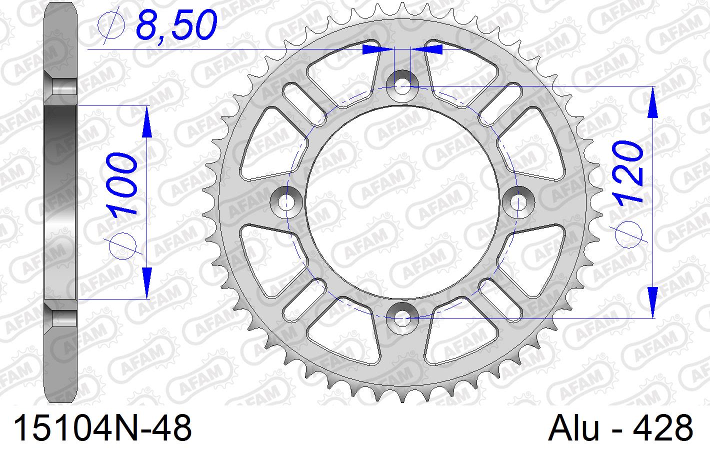 Corona AFAM 15104N-48 in all. passo 428 SUZUKI RM 80 1989  -2001