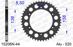 Corona AFAM 15206N-44 in all. passo 520 AJP PR4 125 ENDURO 2004  -2011