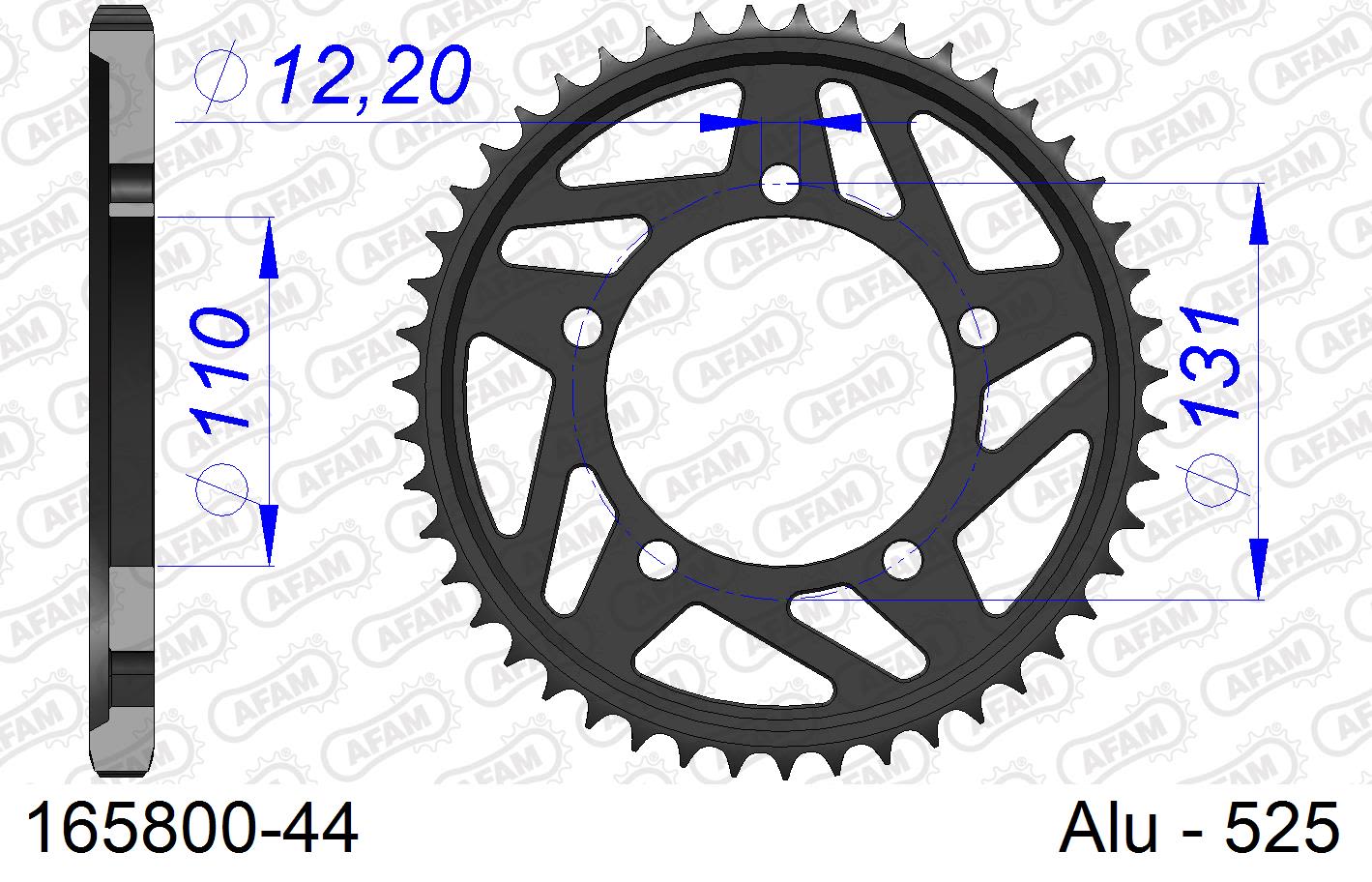 Corona AFAM 165800-44 in all. passo 525 BMW S 1000 RR 2009 -2011