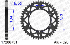 Corona AFAM 17206+51 in all. passo 520 KAWASAKI KX 125 2003  -2008
