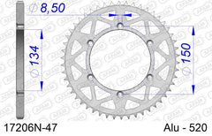 Corona AFAM 17206N-47 in all. passo 520 KAWASAKI KX 125 1985  -1989