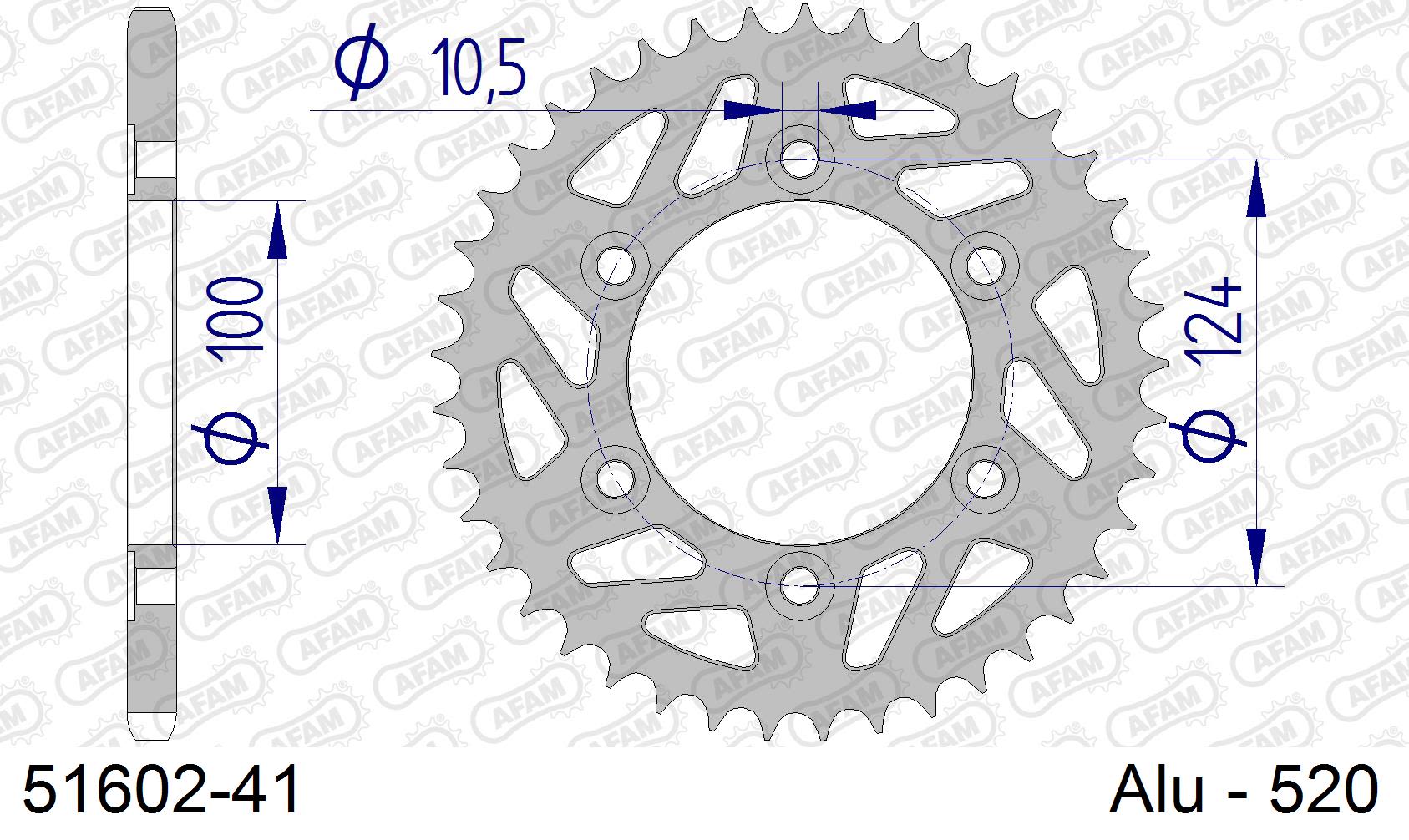 Corona AFAM 51602-41 in all. passo 520 DUCATI 600 SUPERSPORT 1995 -1998
