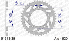 Corona AFAM 51613-39 in all. passo 520 DUCATI 749 DARK 2004 -2006