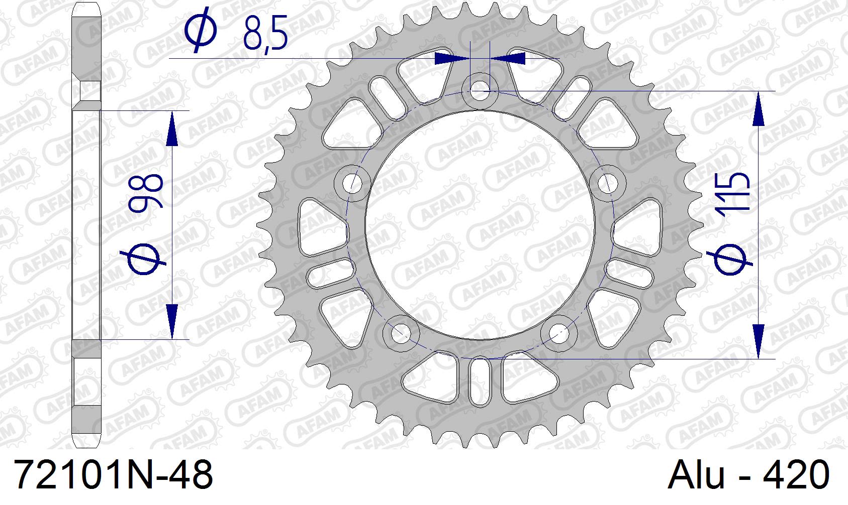 Corona AFAM 72101N-48 in all. passo 420 GAS-GAS MC 65 2021  -2023