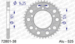 Corona AFAM 72801-38 in all. passo 525 KTM RC 8 2008  -2011