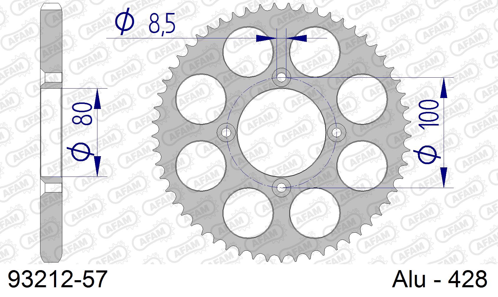 Corona AFAM 93212-57 in all. passo 420 SCORPA SY 125 F 2003  -2004