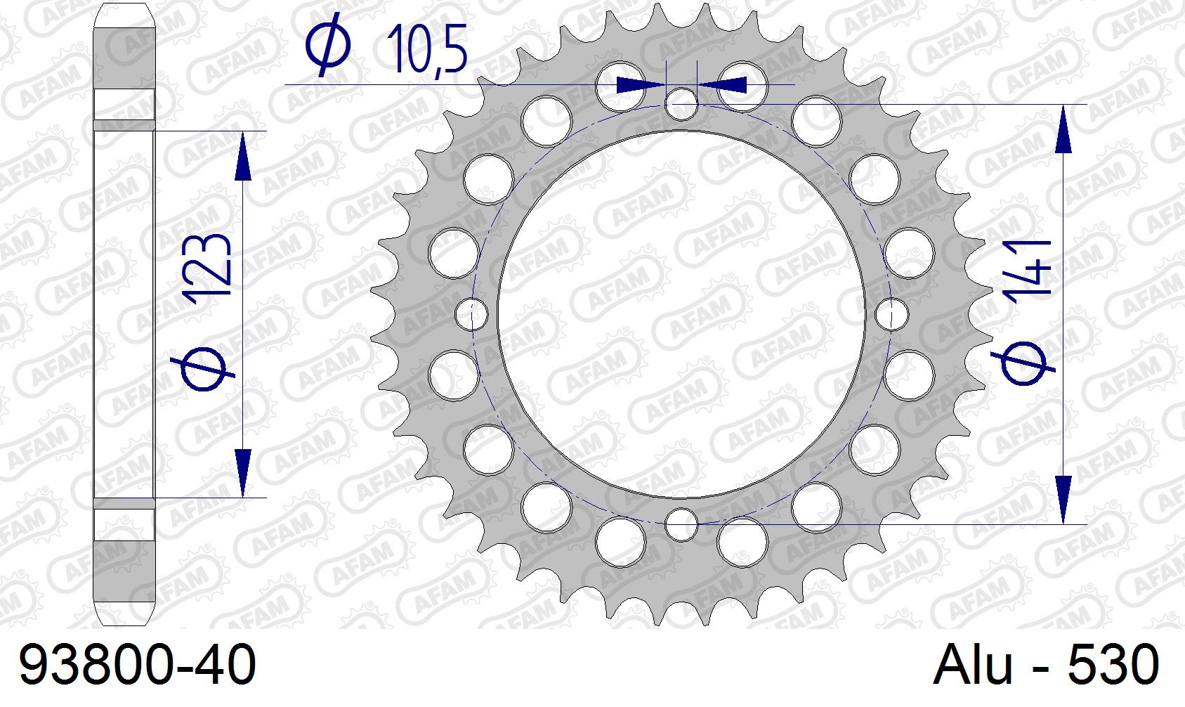 Corona AFAM 93800-40 in all. passo 530 LAVERDA 1000 SFC 1985  -1986