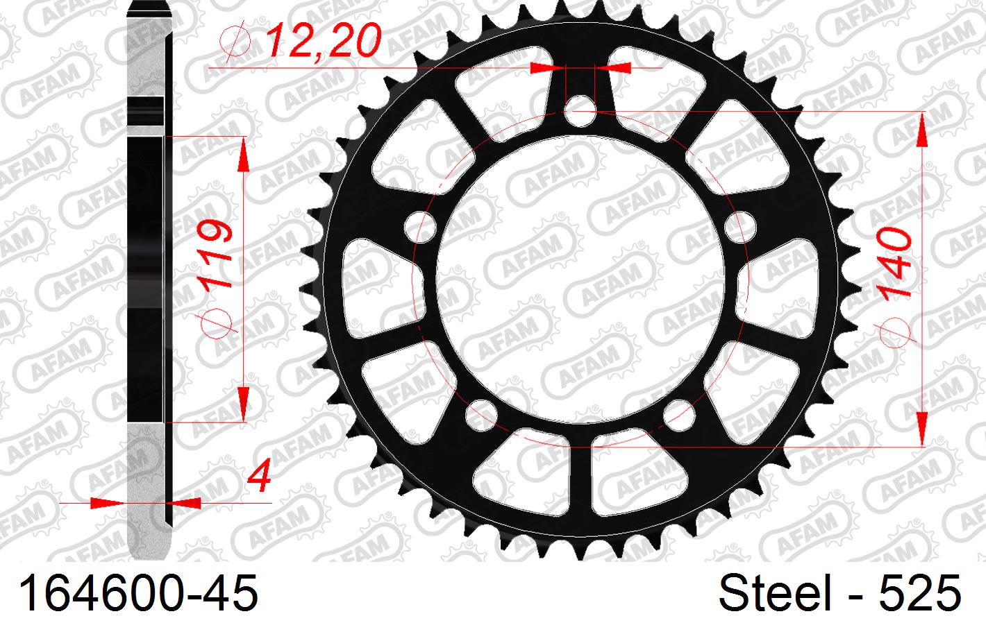 Corona AFAM 164600-45 In Acc  Passo 525 BMW S 1000 R 2021  -2022