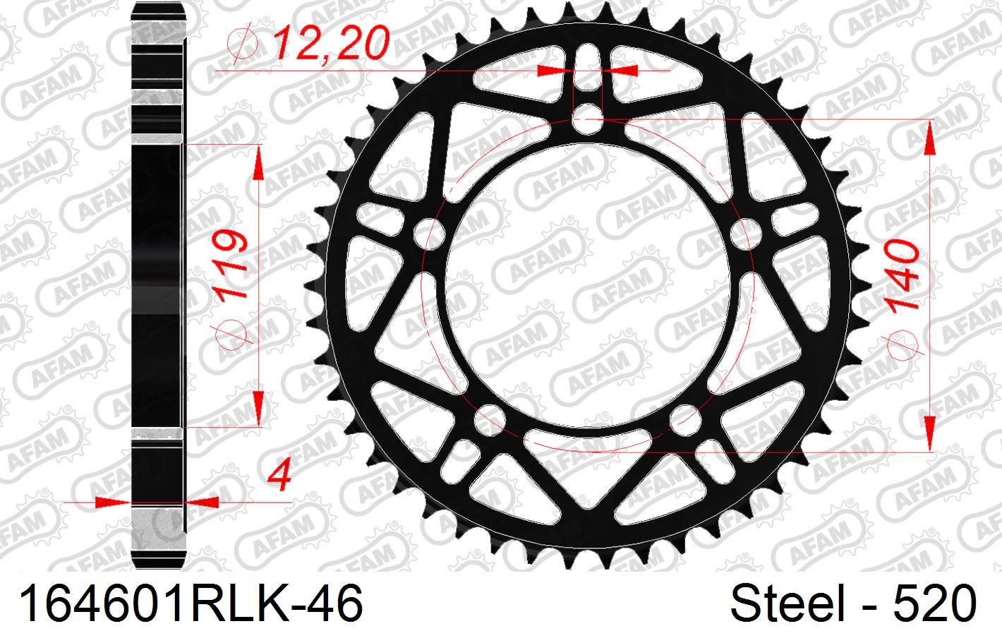 Corona AFAM 164601Rlk-46 In Acc  Passo 520 BMW M 1000 RR 2021  -2022