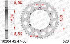 Corona AFAM acciaio16204-51 Passo 520 KAWASAKI KX 250 X KX252D M,N 2021  -2023