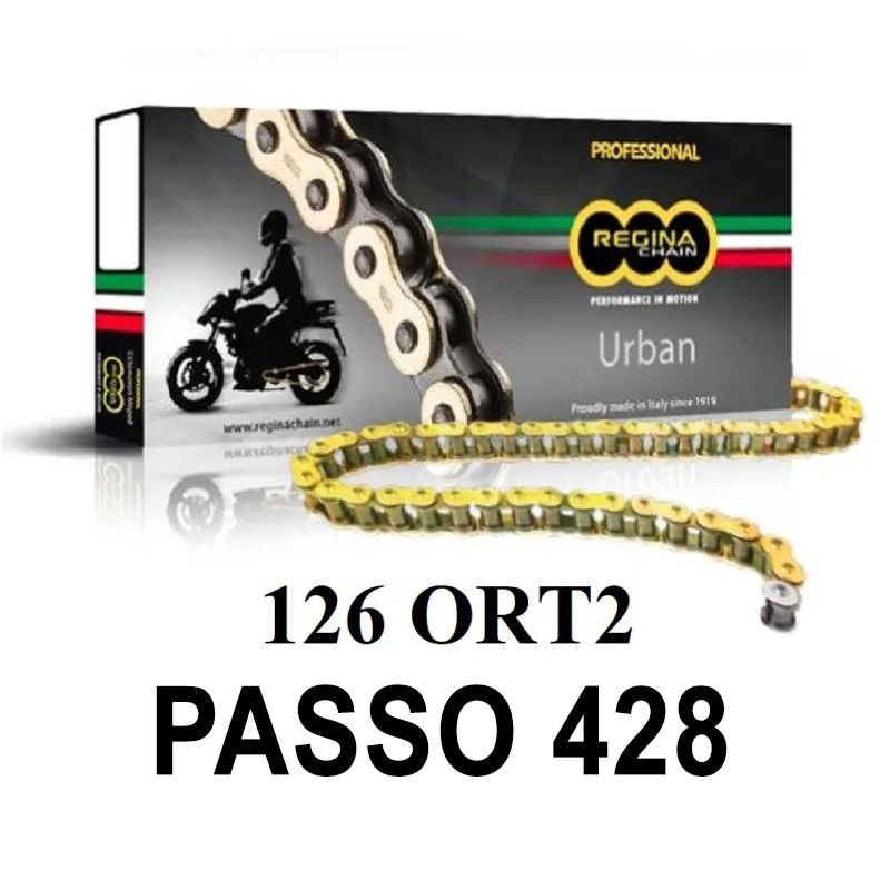 Catena 126ORT2 140 maglie passo 428 - Oro FANTIC 125 CABALLERO DELUXE 2021