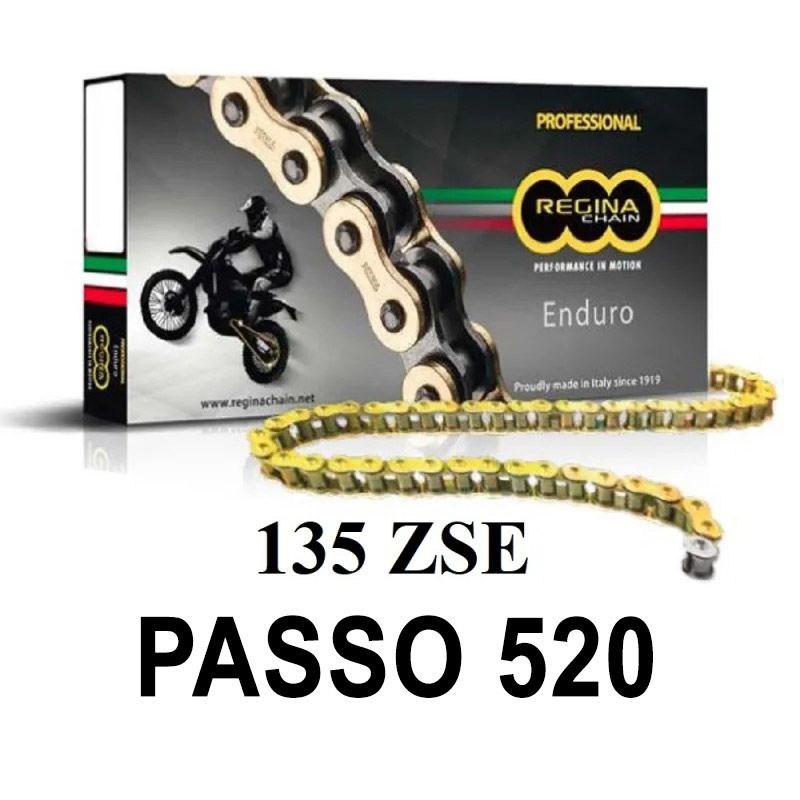 Catena 135ZSE 112 maglie passo 520 - Oro APRILIA SXV 450 SUPERMOTO 2006  -2013
