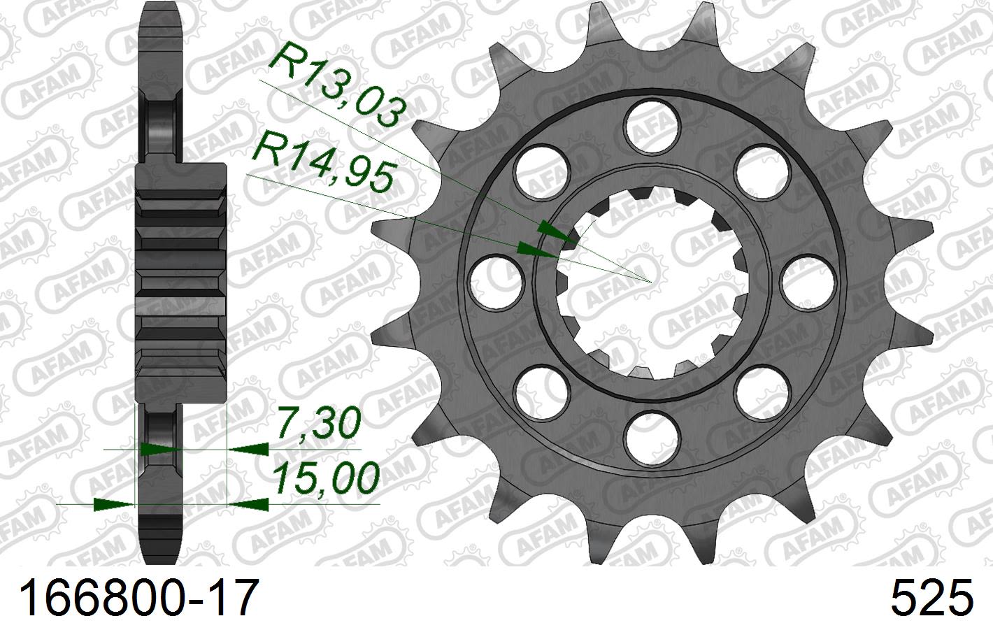 Pignone AFAM 166800-17 passo 525 BMW M 1000 RR 2021 -2022