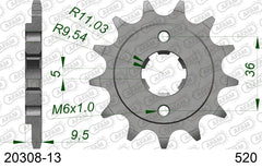 Pignone AFAM 20308-13 passo 520 HONDA TRX 250 1986 -1987