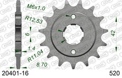Pignone AFAM 20401-16 passo 520 HONDA CB 400 N 1981 -1983