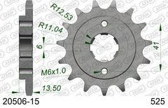 Pignone AFAM 20506-15 passo 525 HONDA XL 600 V TRANSALP 1987 -1988