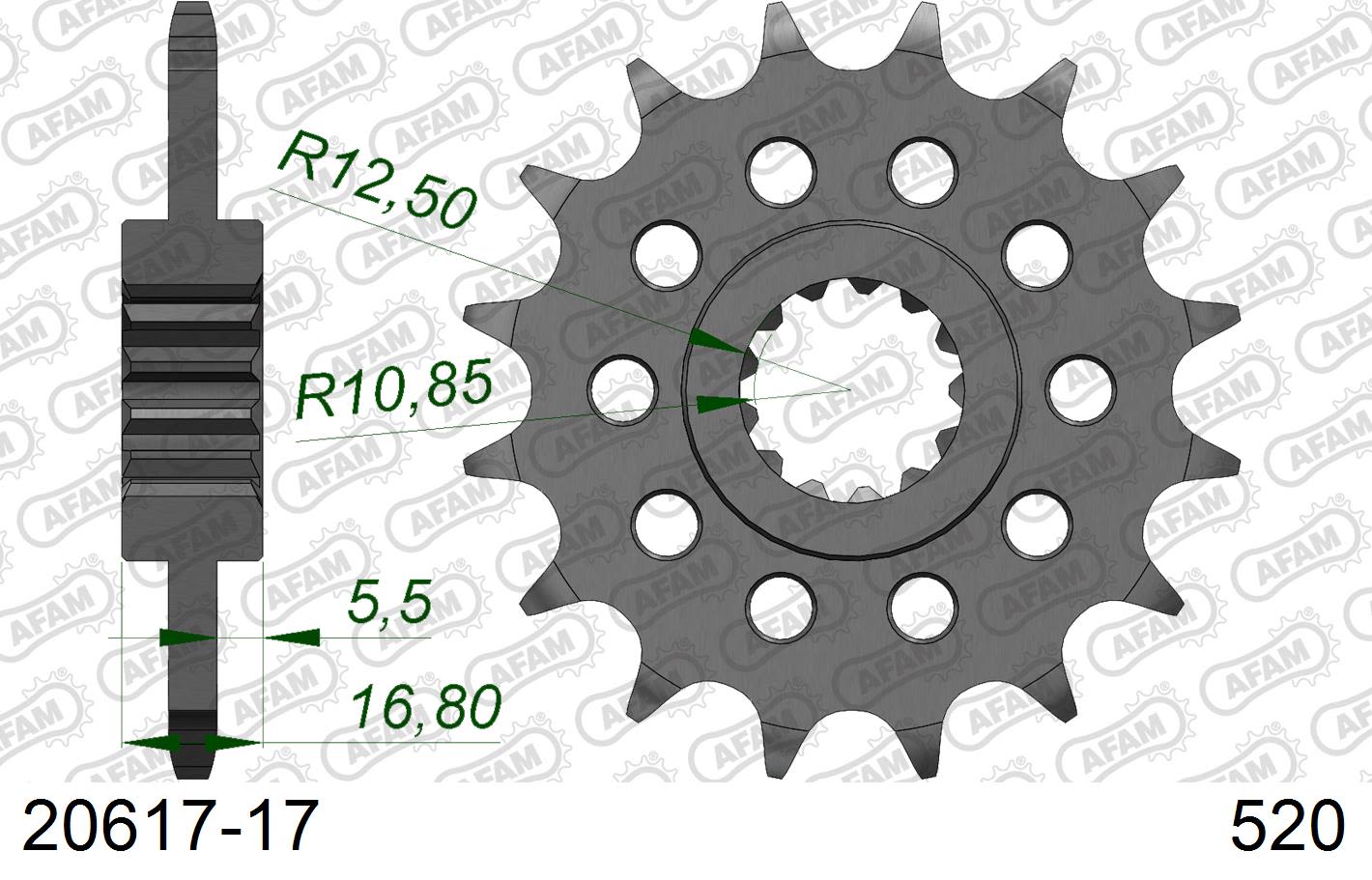 Pignone AFAM 20617-17 passo 520 HONDA ADV 750 X-ADV 2017 -2022