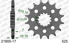 Pignone AFAM 21805-17 passo 525 YAMAHA YZF 1000 R1 2004  -2014