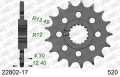Pignone AFAM 22802-17 passo 520 SUZUKI GSX-R 1000 2017 -2022