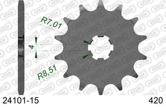 Pignone AFAM 24101-15 passo 420 KAWASAKI AR 80 1981  -1989
