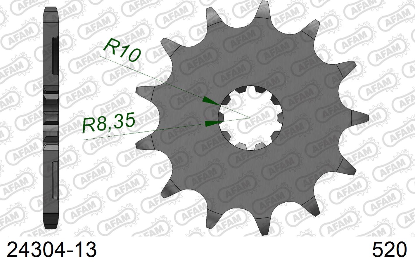 Pignone AFAM 24304-13 passo 520 KAWASAKI KX 250 F 2004  -2005