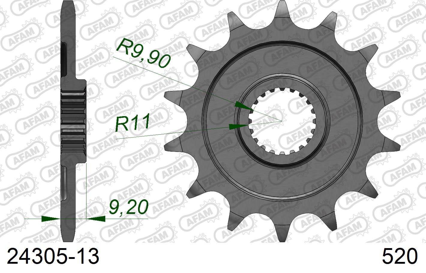 Pignone AFAM 24305-13 passo 520 KAWASAKI KX 250 F 2006  -2019