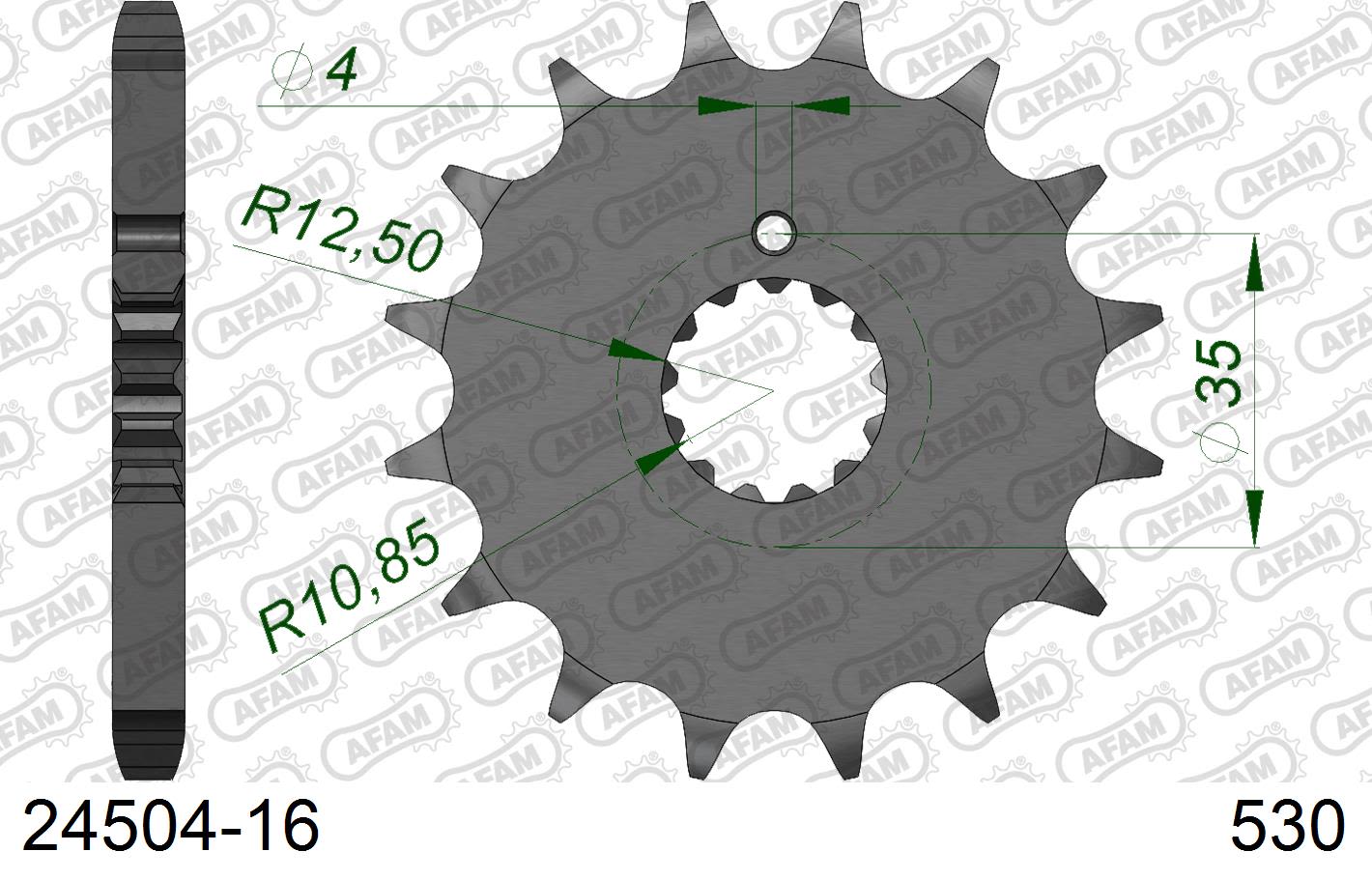 Pignone AFAM 24504-16 passo 530 KAWASAKI Z 650 1977  -1979