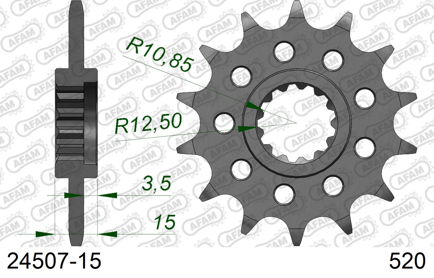 Pignone AFAM 24507-15 passo 520 KAWASAKI ZX 6 R 1995  -1997