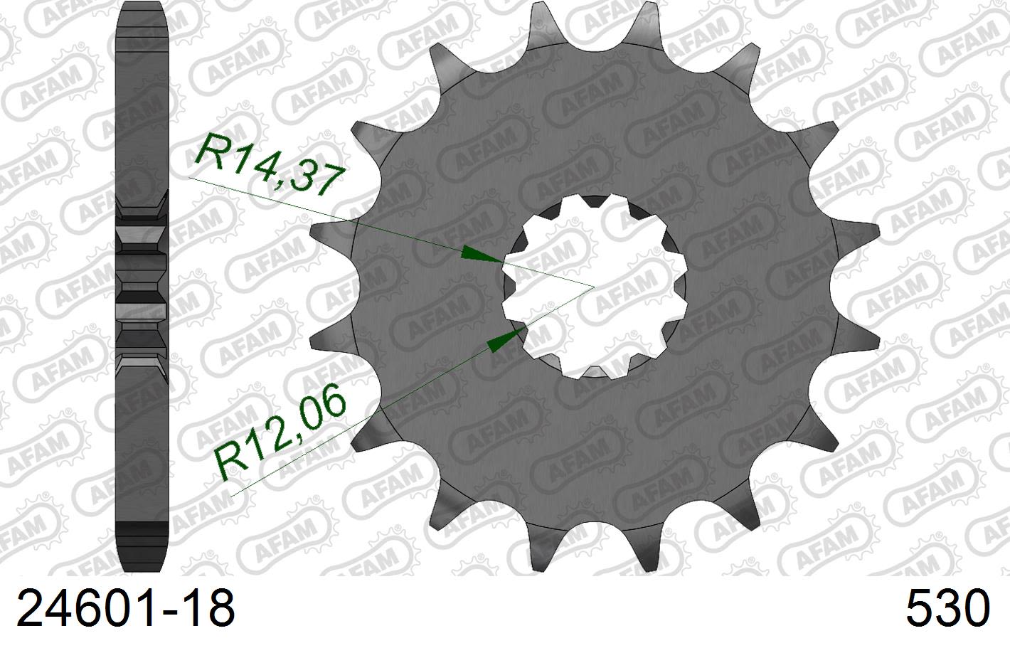 Pignone AFAM 24601-18 passo 530 KAWASAKI ZX 12 R 2000  -2006