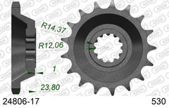 Pignone AFAM 24806-17 passo 530 KAWASAKI ZZR 1100 ZX 1100 1990  -1992